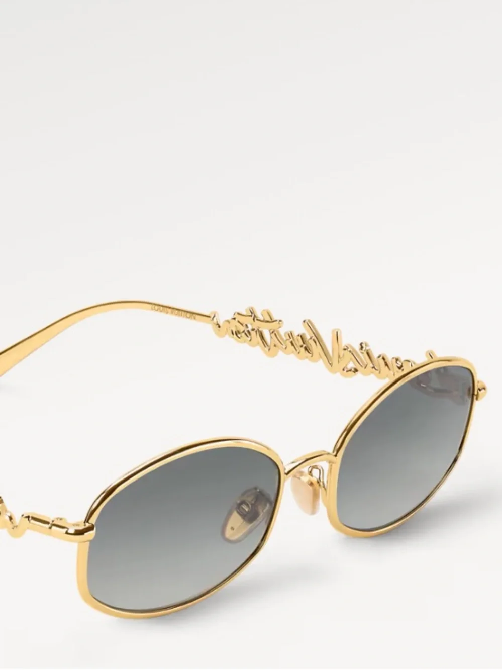 Louis Vuitton Lv script metal round sunglasses